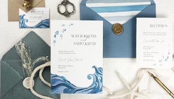 catálogo de invitaciones nauticas para bodas en la playa