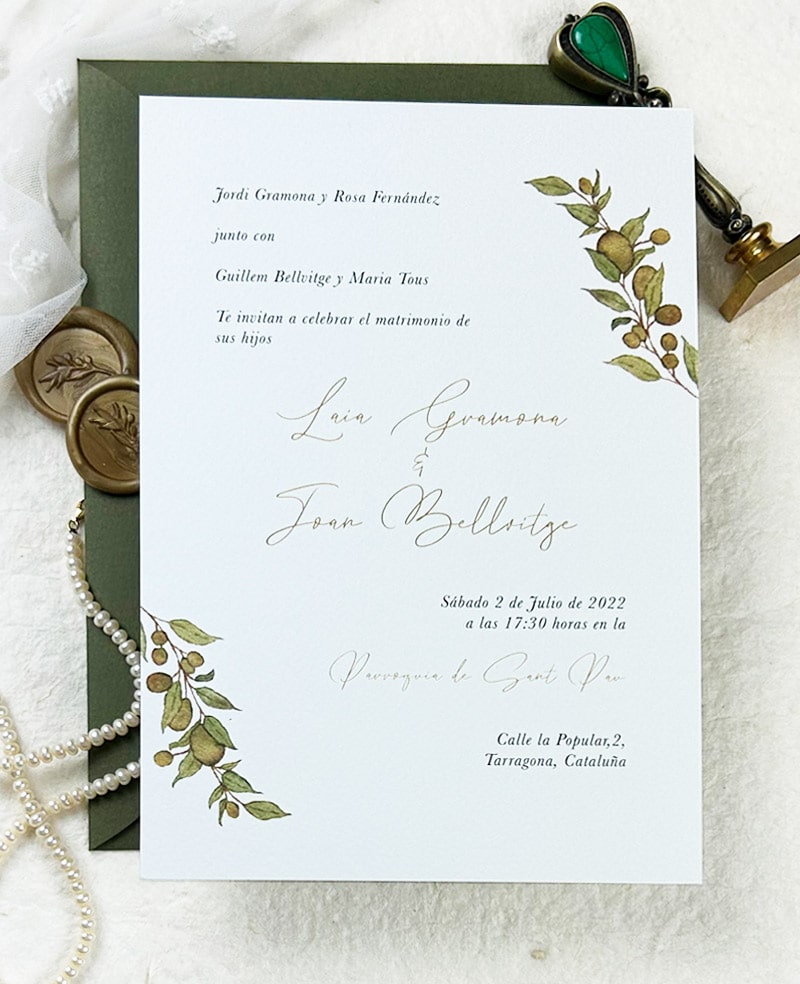 invitacion de boda mediterranea